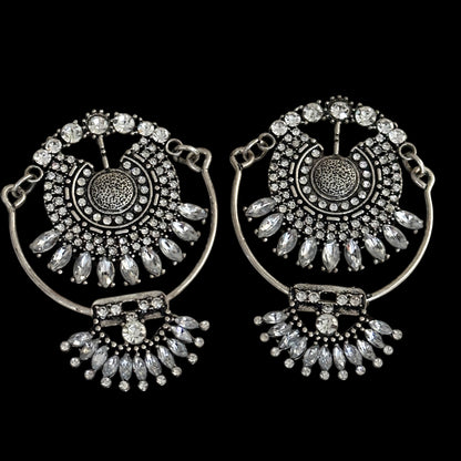 Vintage Crystal Statement Drop Earrings - Fatisha Boutique #