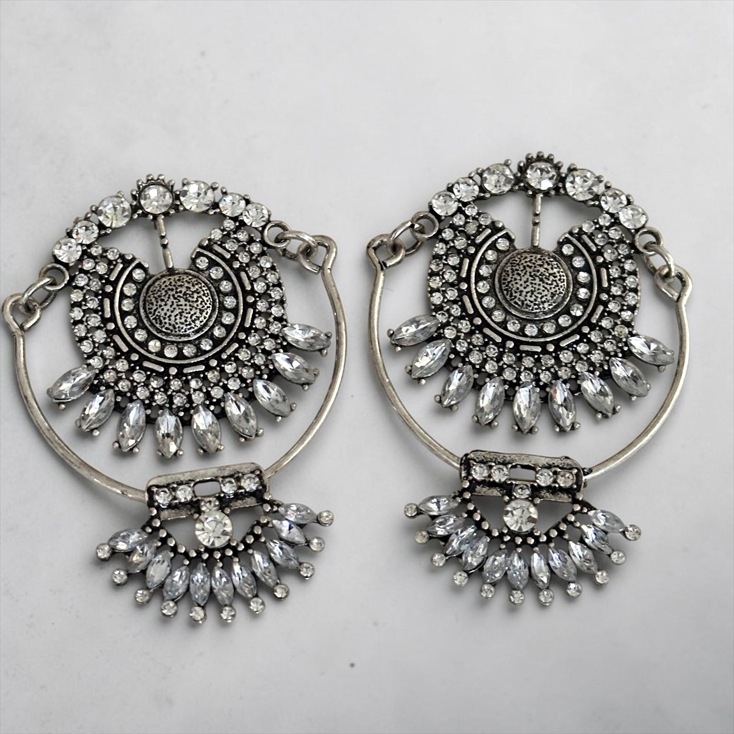 Vintage Crystal Statement Drop Earrings - Fatisha Boutique #