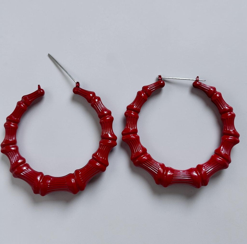 Oversized Bamboo Hoop Earrings – Bold Statement Hoops