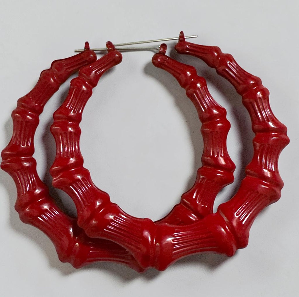 Oversized Bamboo Hoop Earrings – Bold Statement Hoops