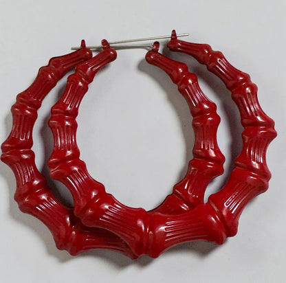 Oversized Bamboo Hoop Earrings – Bold Statement Hoops
