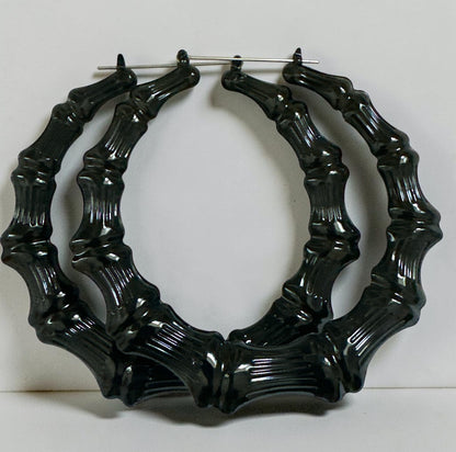 Oversized Bamboo Hoop Earrings – Bold Statement Hoops