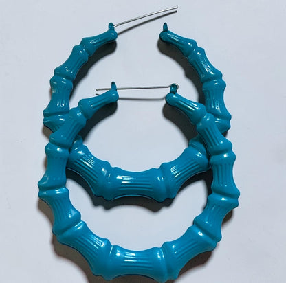 Oversized Bamboo Hoop Earrings – Bold Statement Hoops