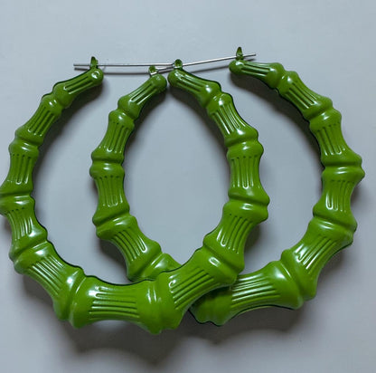 Oversized Bamboo Hoop Earrings – Bold Statement Hoops