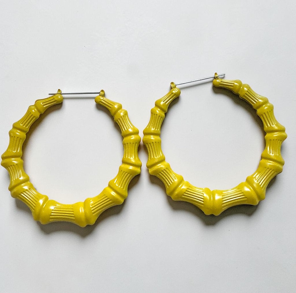 Oversized Bamboo Hoop Earrings – Bold Statement Hoops