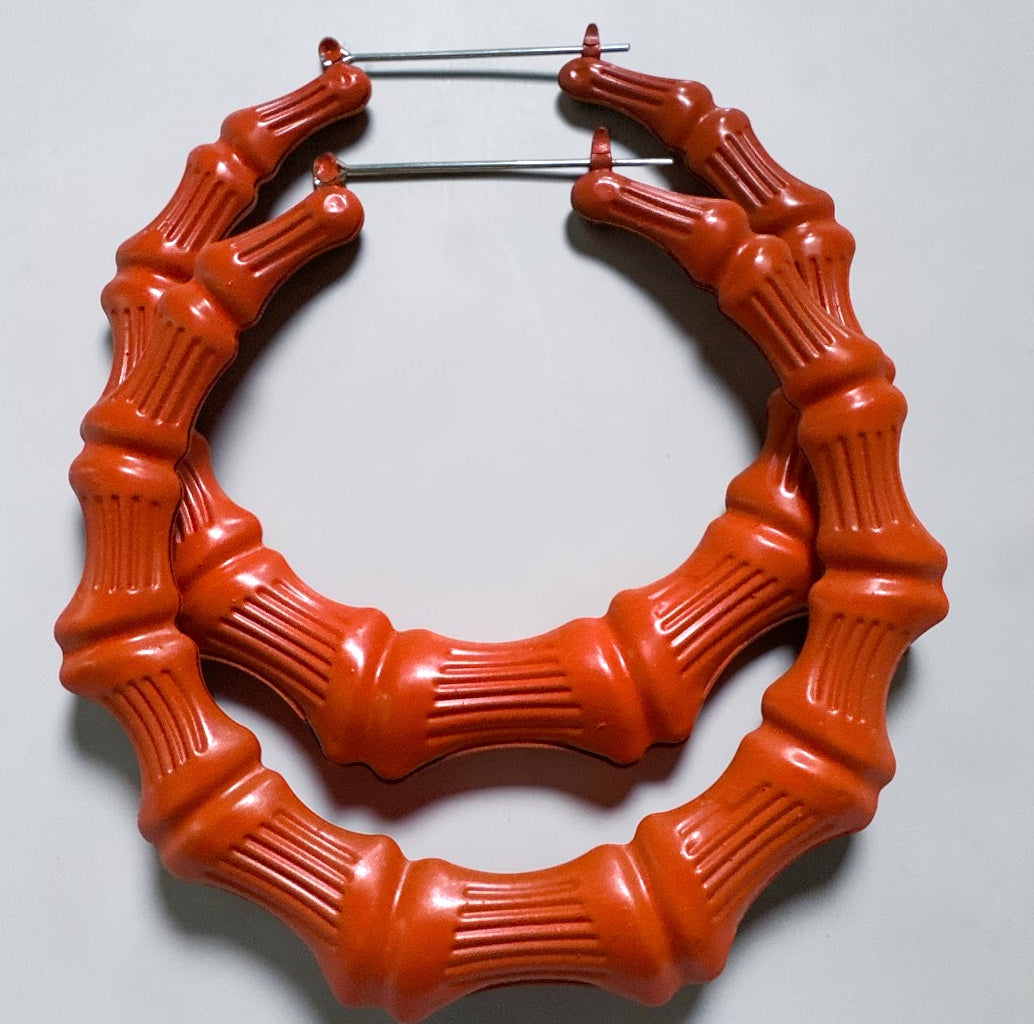 Oversized Bamboo Hoop Earrings – Bold Statement Hoops