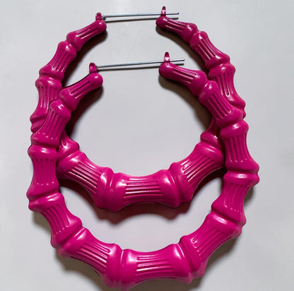 Oversized Bamboo Hoop Earrings – Bold Statement Hoops