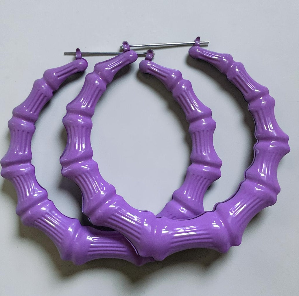 Oversized Bamboo Hoop Earrings – Bold Statement Hoops