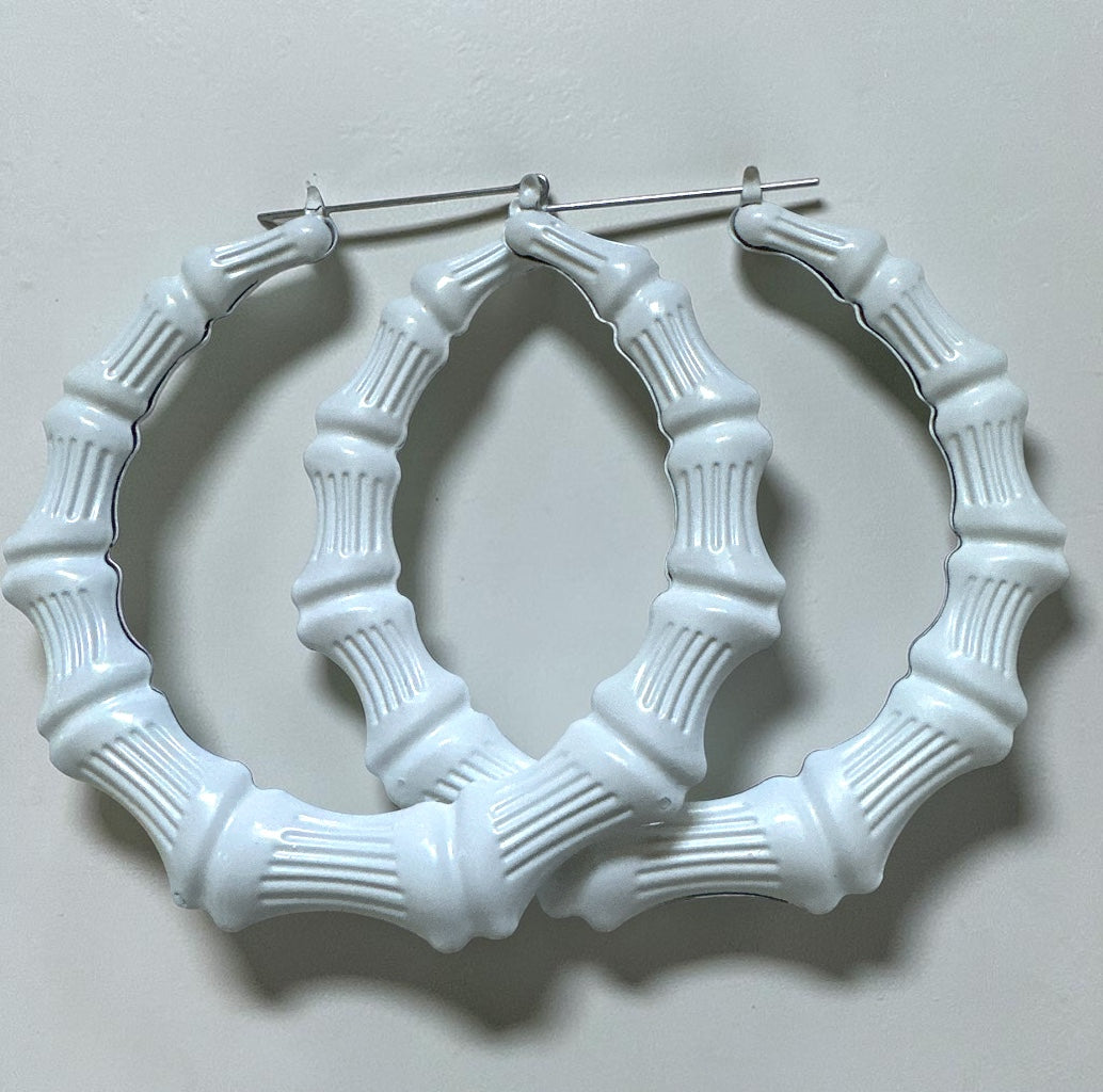 Oversized Bamboo Hoop Earrings – Bold Statement Hoops