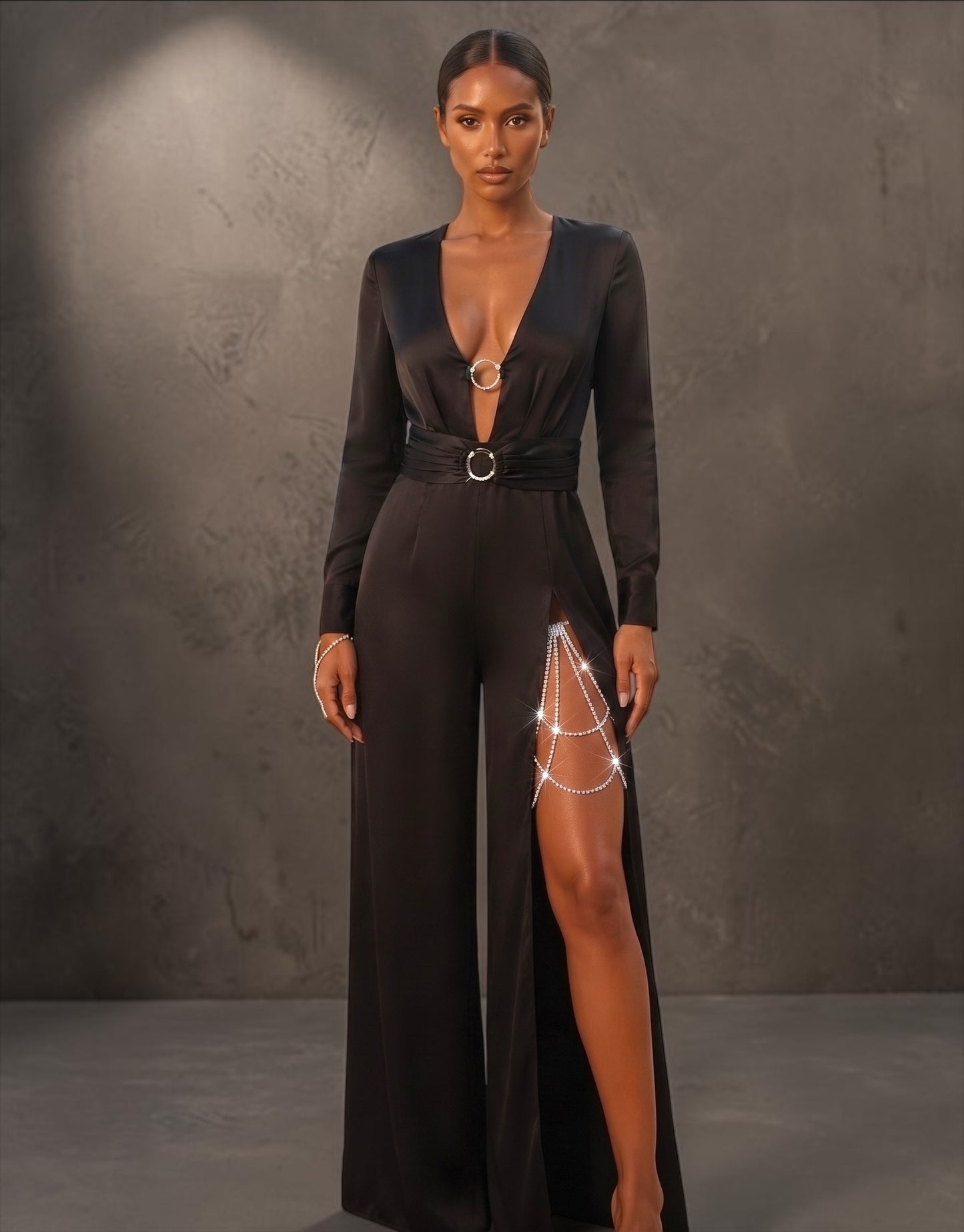 Crystal Rhinestone Thigh Chain | Gold & Silver Body Jewellery