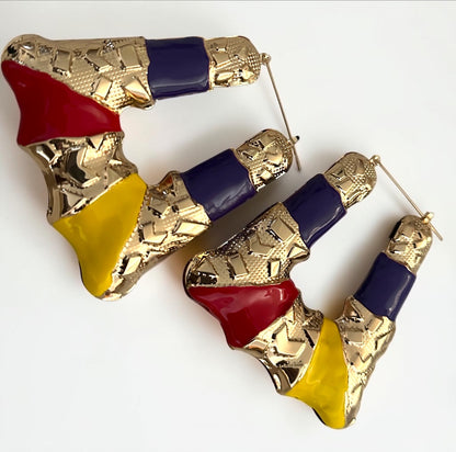 Bold Afrocentric Multicolour Dangle Earrings