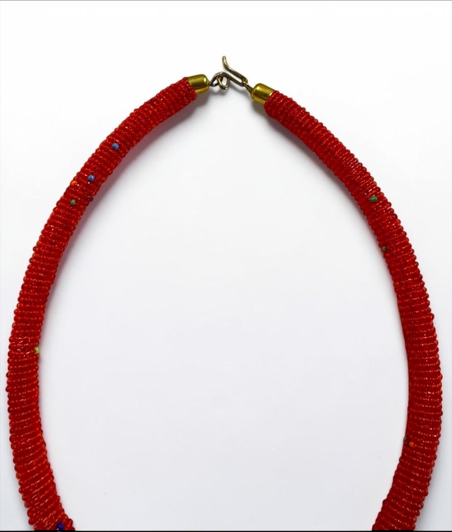 Handmade African Beaded Statement Pendant Necklace22 - Fatisha Boutique #