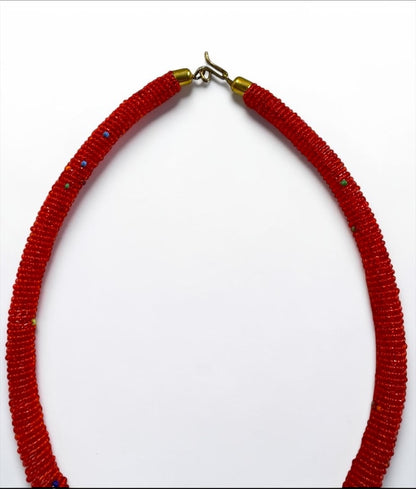 Handmade African Beaded Statement Pendant Necklace22 - Fatisha Boutique #
