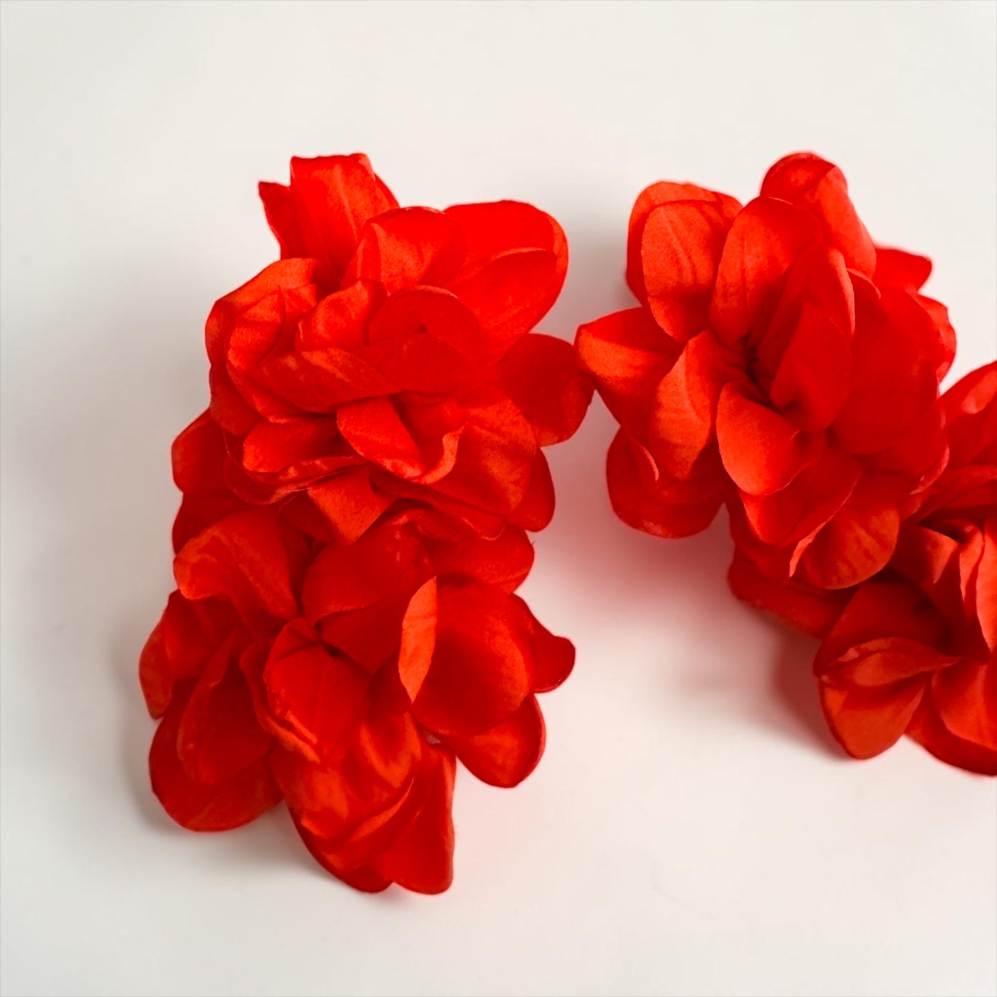 Orange Bohemian Flower Statement Drop Earrings Fatisha Boutique
