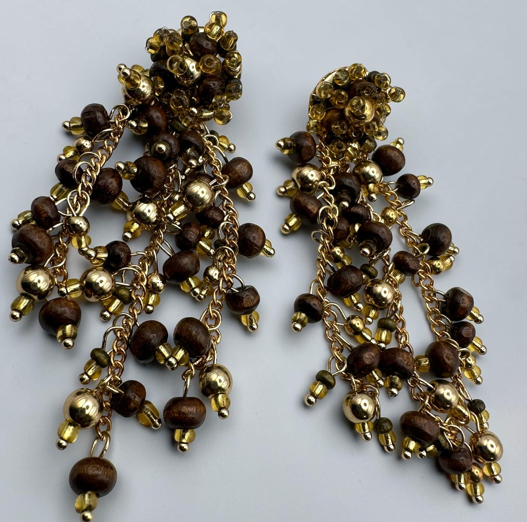 Böhmische Perlenquastenohrringe Fatisha Boutique