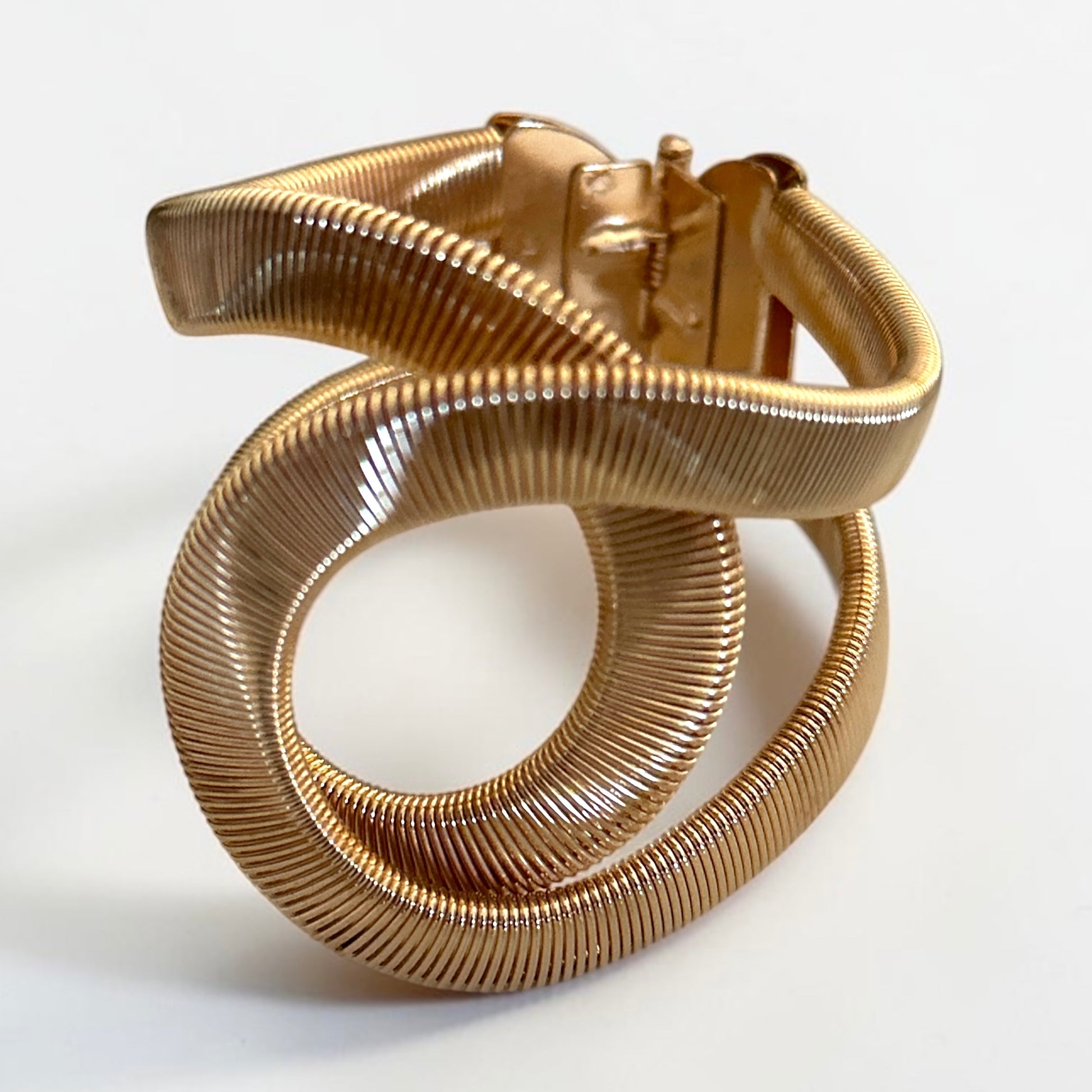 Classic Punk Sculptural Cuff Bracelet – Gold or Silver Statement Bangle