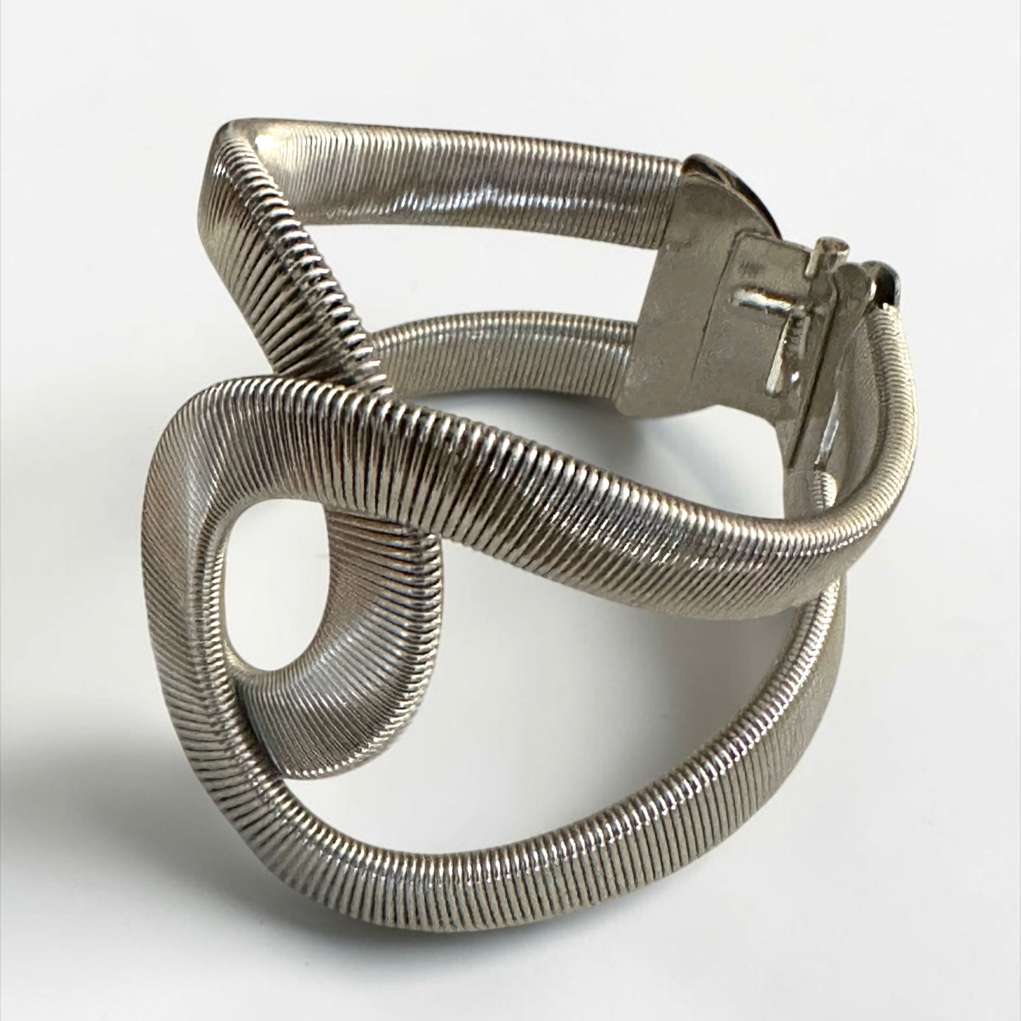 Classic Punk Sculptural Cuff Bracelet – Gold or Silver Statement Bangle Fatisha Boutique
