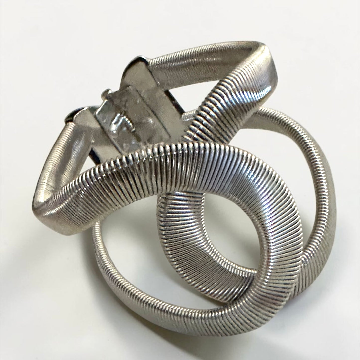 Classic Punk Sculptural Cuff Bracelet – Gold or Silver Statement Bangle Fatisha Boutique