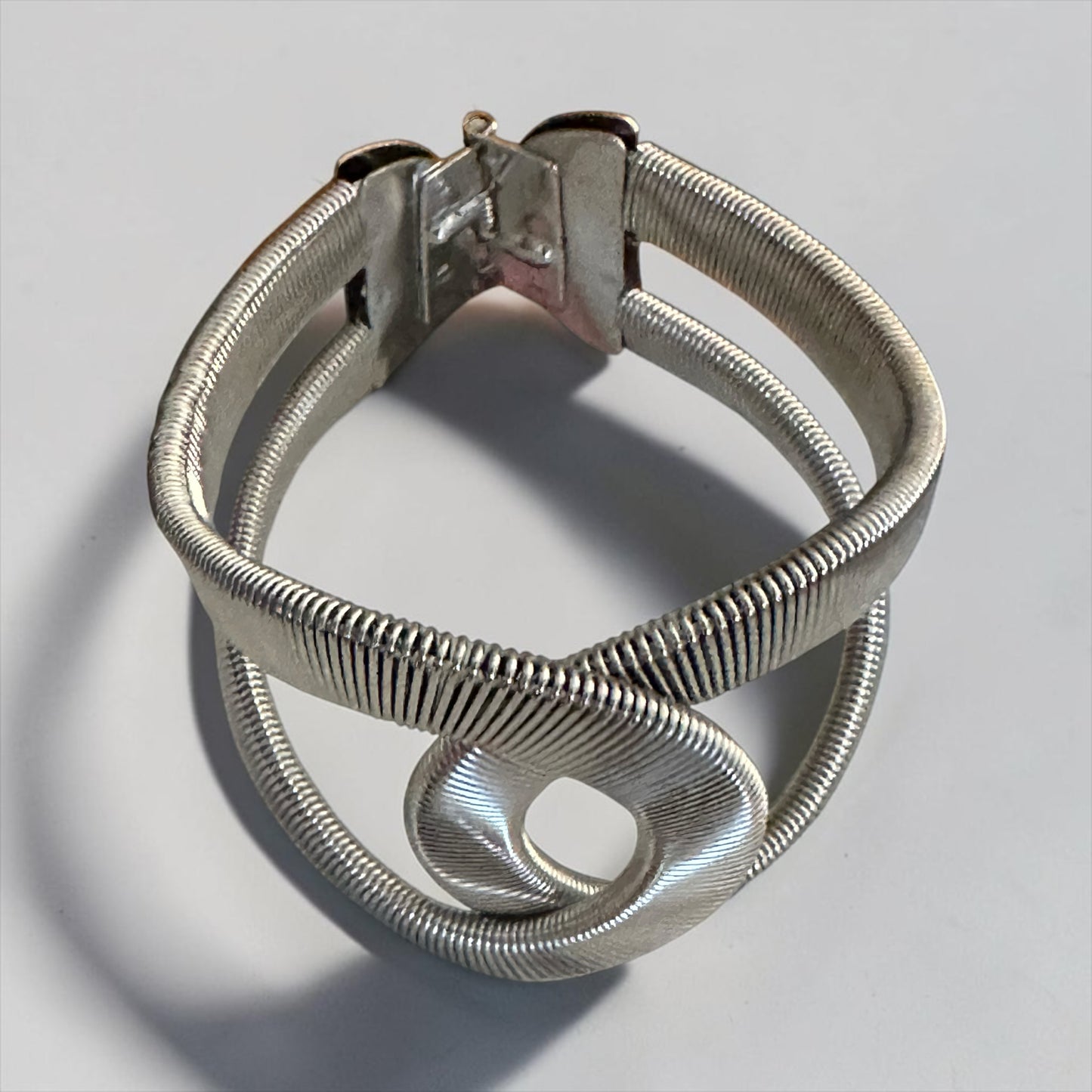 Classic Punk Sculptural Cuff Bracelet – Gold or Silver Statement Bangle Fatisha Boutique