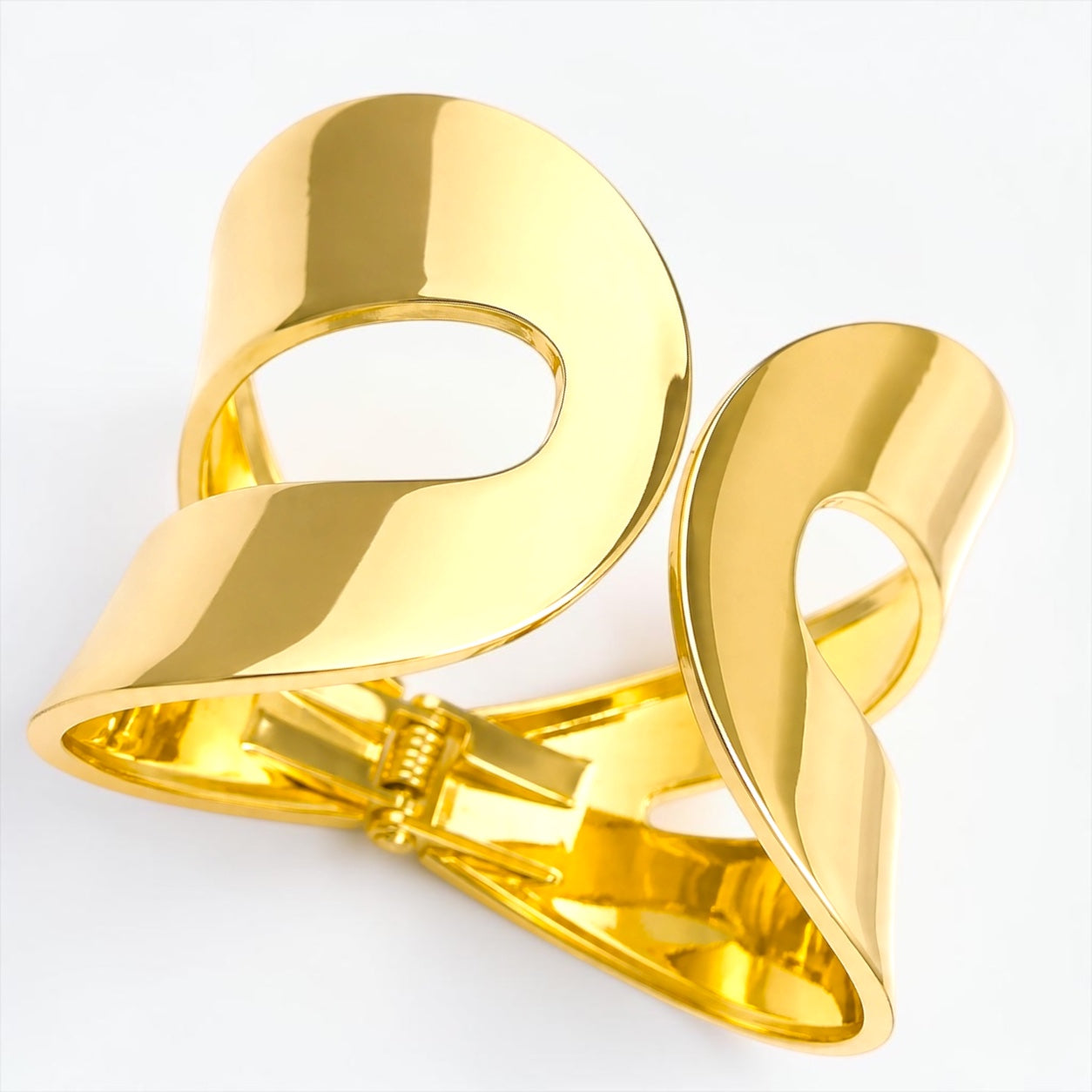 Moderner durchbrochener Armreif – Auffälliges Statement-Armband in Gold und Silber für Damen Fatisha Boutique