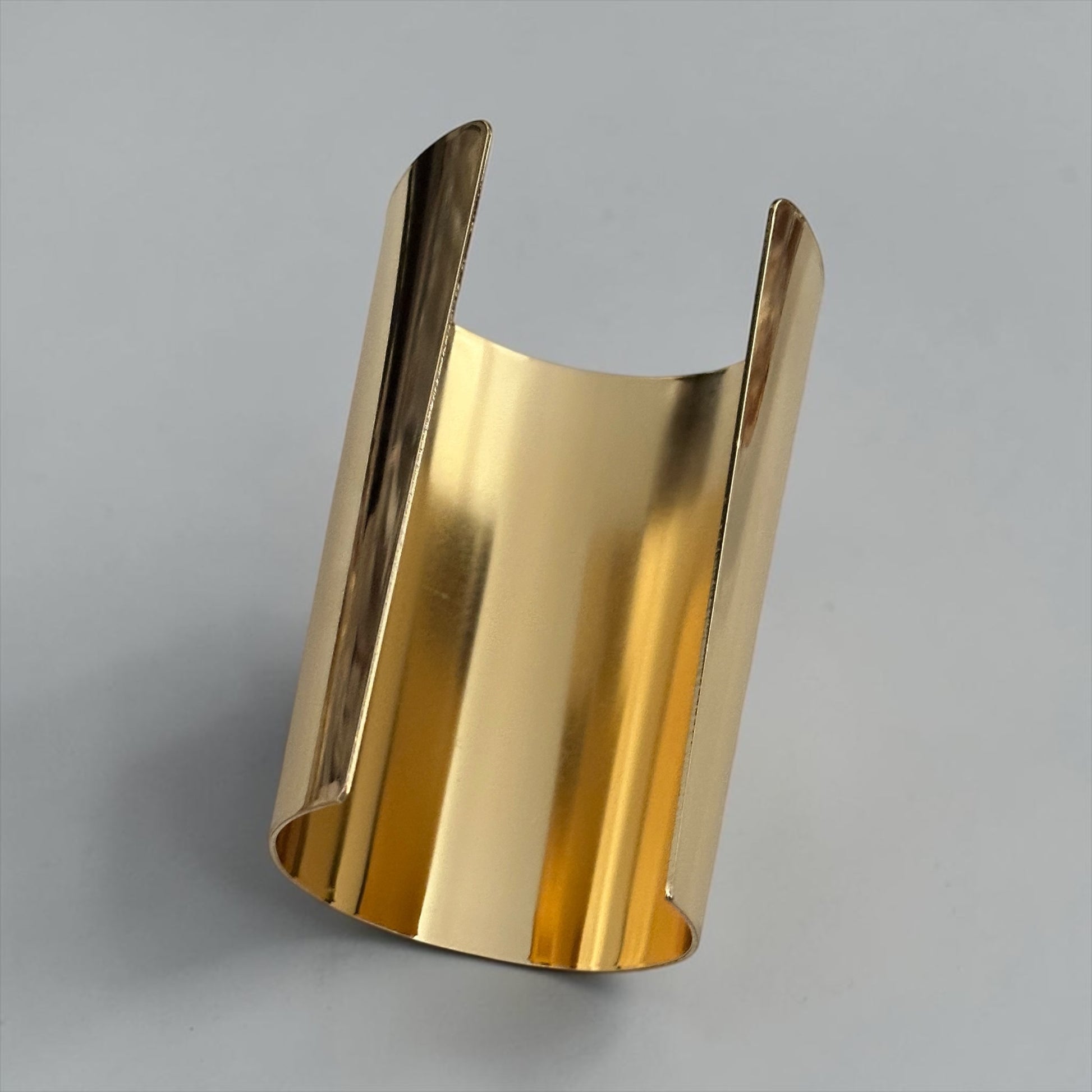 Oversized Wide Cuff Bracelet – Gold or Silver Statement Bangle