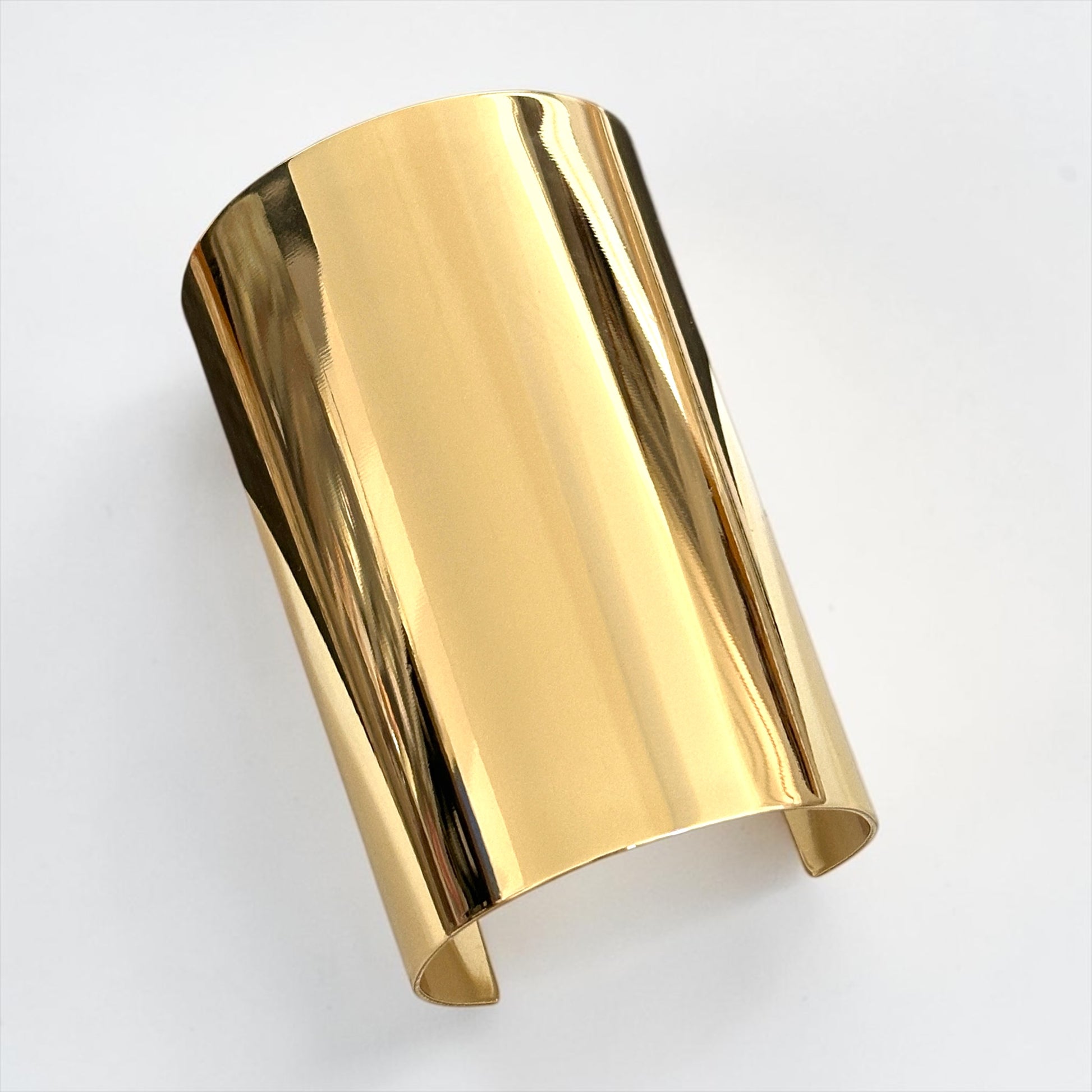 Oversized Wide Cuff Bracelet – Gold or Silver Statement Bangle