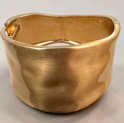 Bracelet manchette large classique en métal – Jonc audacieux en or ou argent