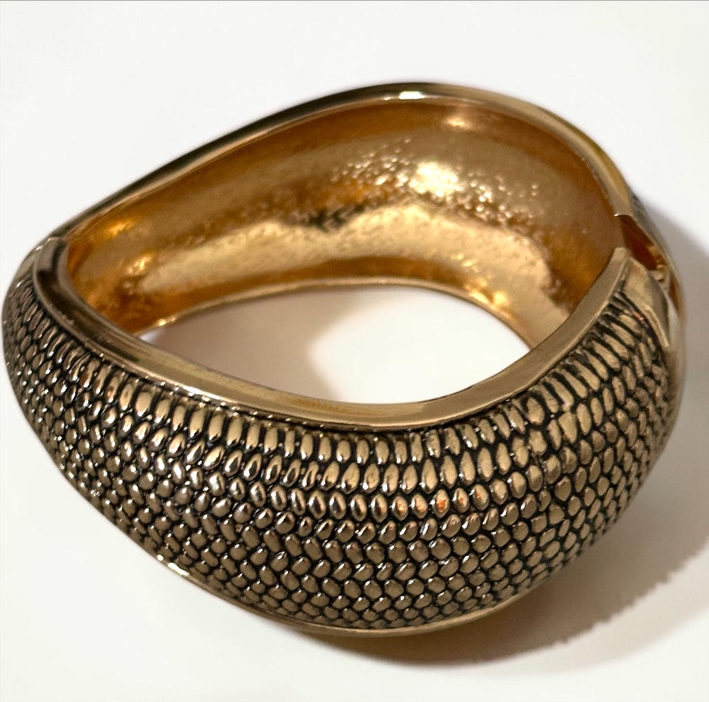 Bracelets manchettes tendance – Bracelets texturés en argent et or Fatisha Boutique