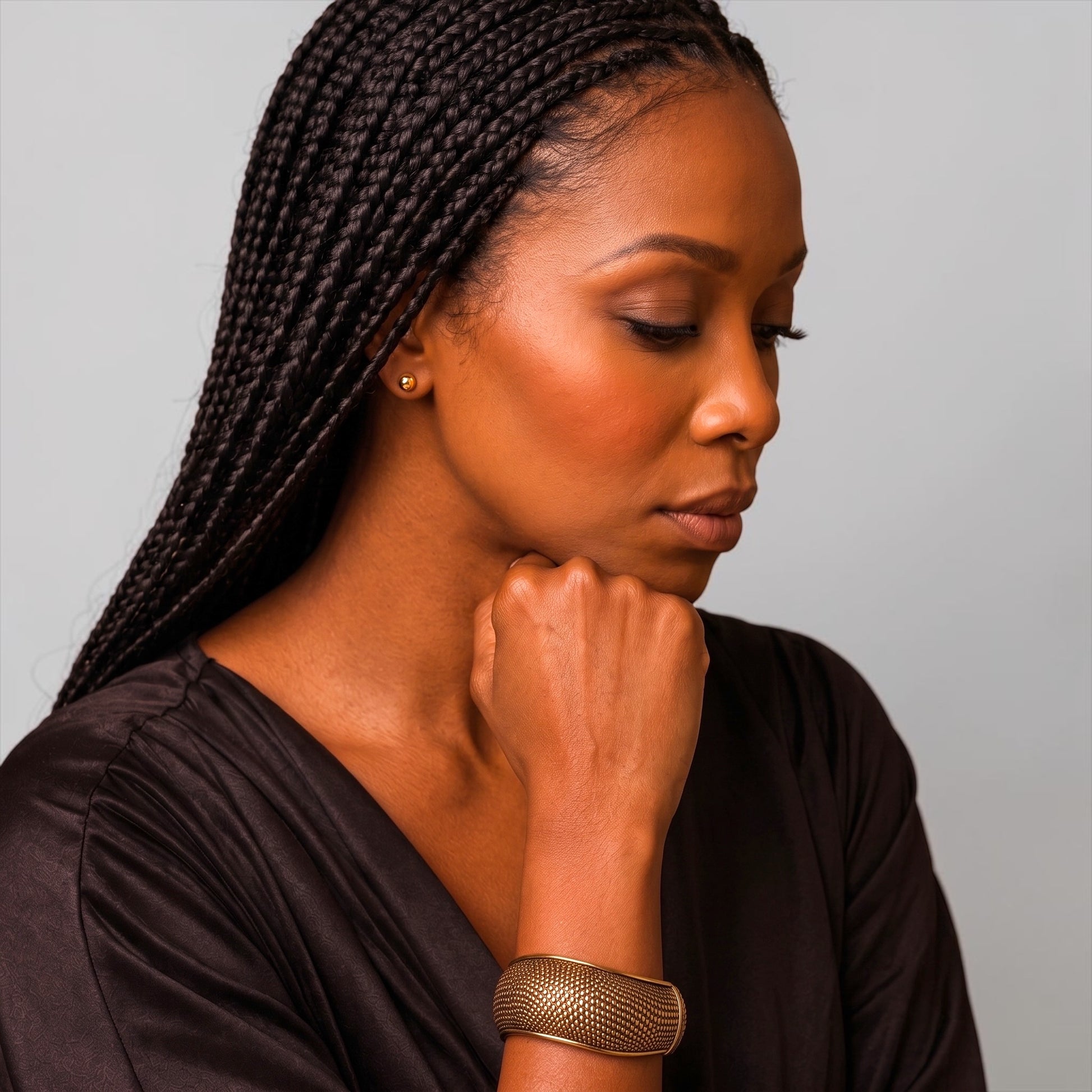 Bracelets manchettes tendance – Bracelets texturés en argent et or