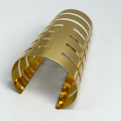 Oversized Statement Cut-Out Cuff Bracelet – Gold & Silver