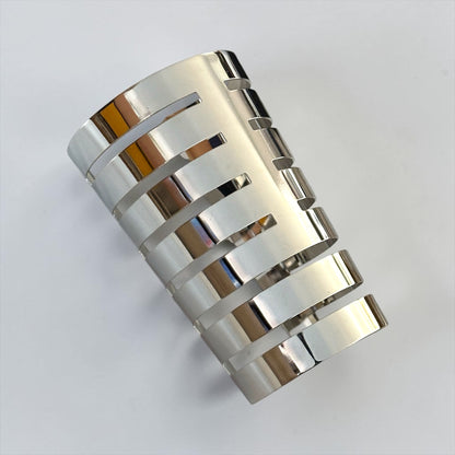 Oversized Statement Cut-Out Cuff Bracelet – Gold & Silver