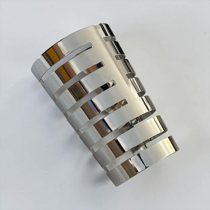 Oversized Statement Cut-Out Cuff Bracelet – Gold & Silver