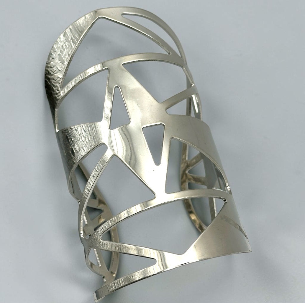 African-Inspired Open Statement Cuff in Gold & Silver Fatisha Boutique