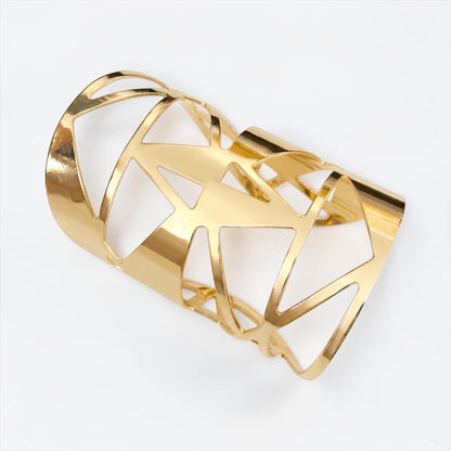 African-Inspired Open Statement Cuff in Gold & Silver