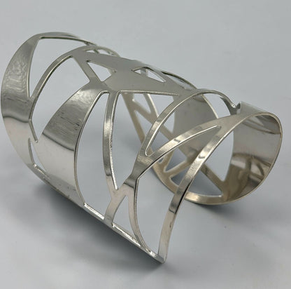 African-Inspired Open Statement Cuff in Gold & Silver