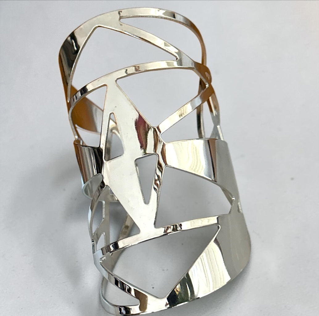 African-Inspired Open Statement Cuff in Gold & Silver Fatisha Boutique
