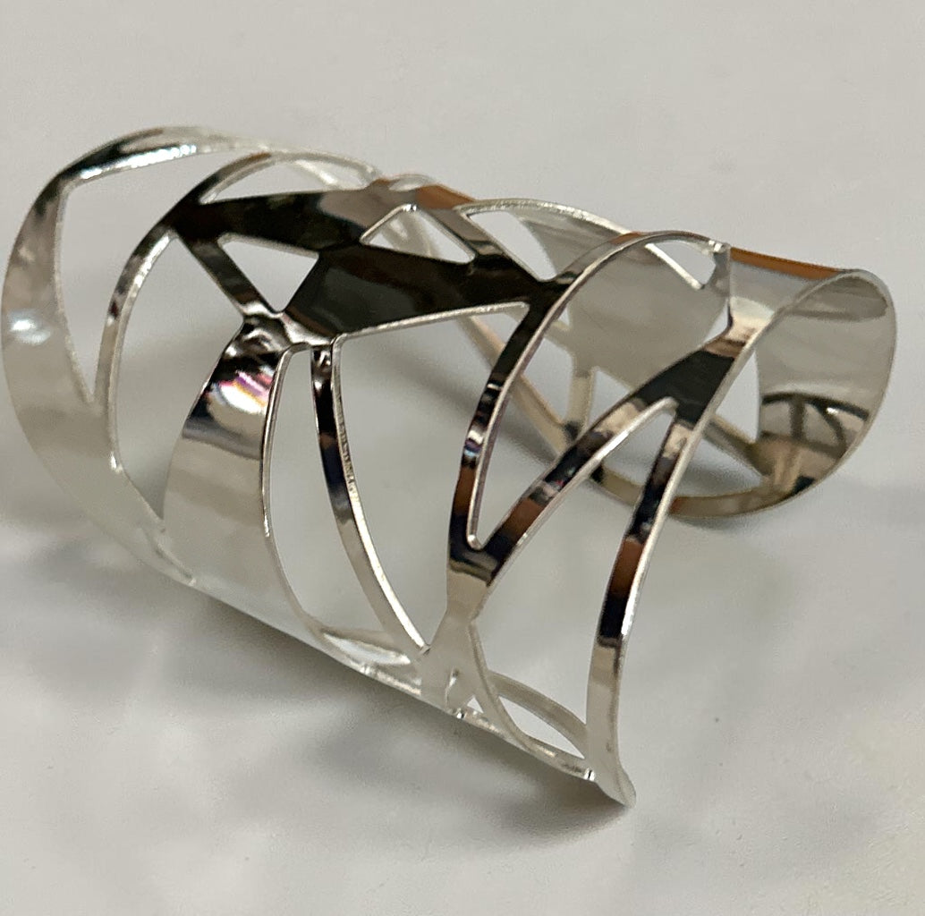 African-Inspired Open Statement Cuff in Gold & Silver