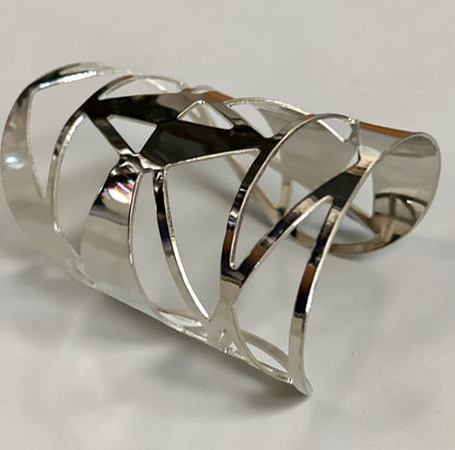 African-Inspired Open Statement Cuff in Gold & Silver