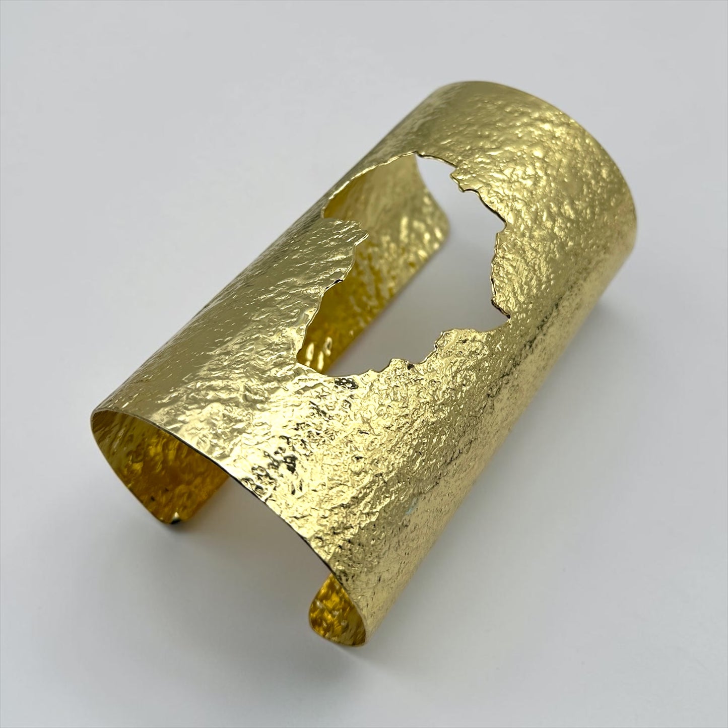 African Map Hammered Brass Statement Cuff | Gold & Silver Fatisha Boutique