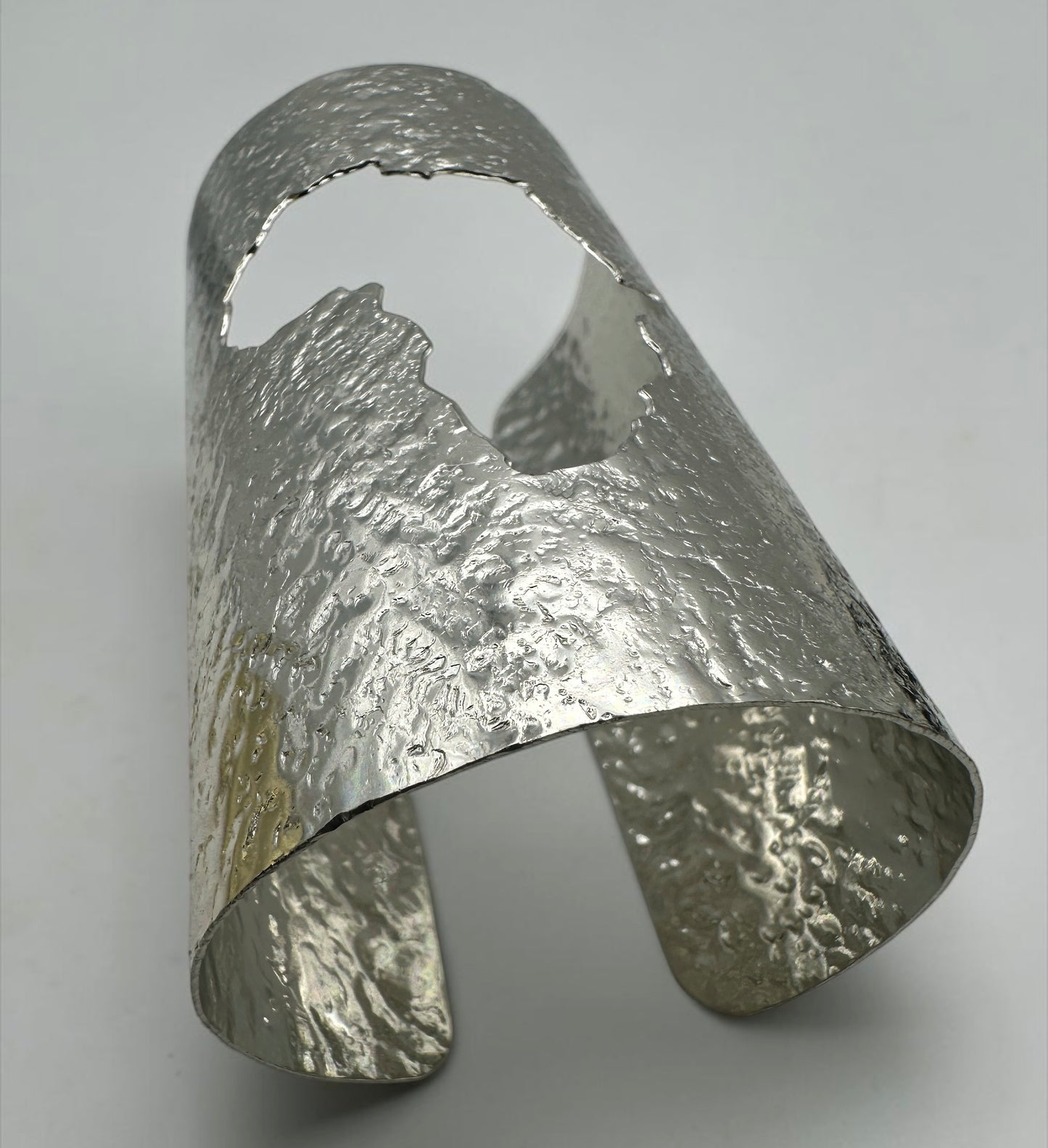 African Map Hammered Brass Statement Cuff | Gold & Silver Fatisha Boutique