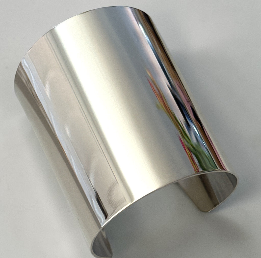Polished Wide Statement Cuff Bangle | Gold & Silver Fatisha Boutique
