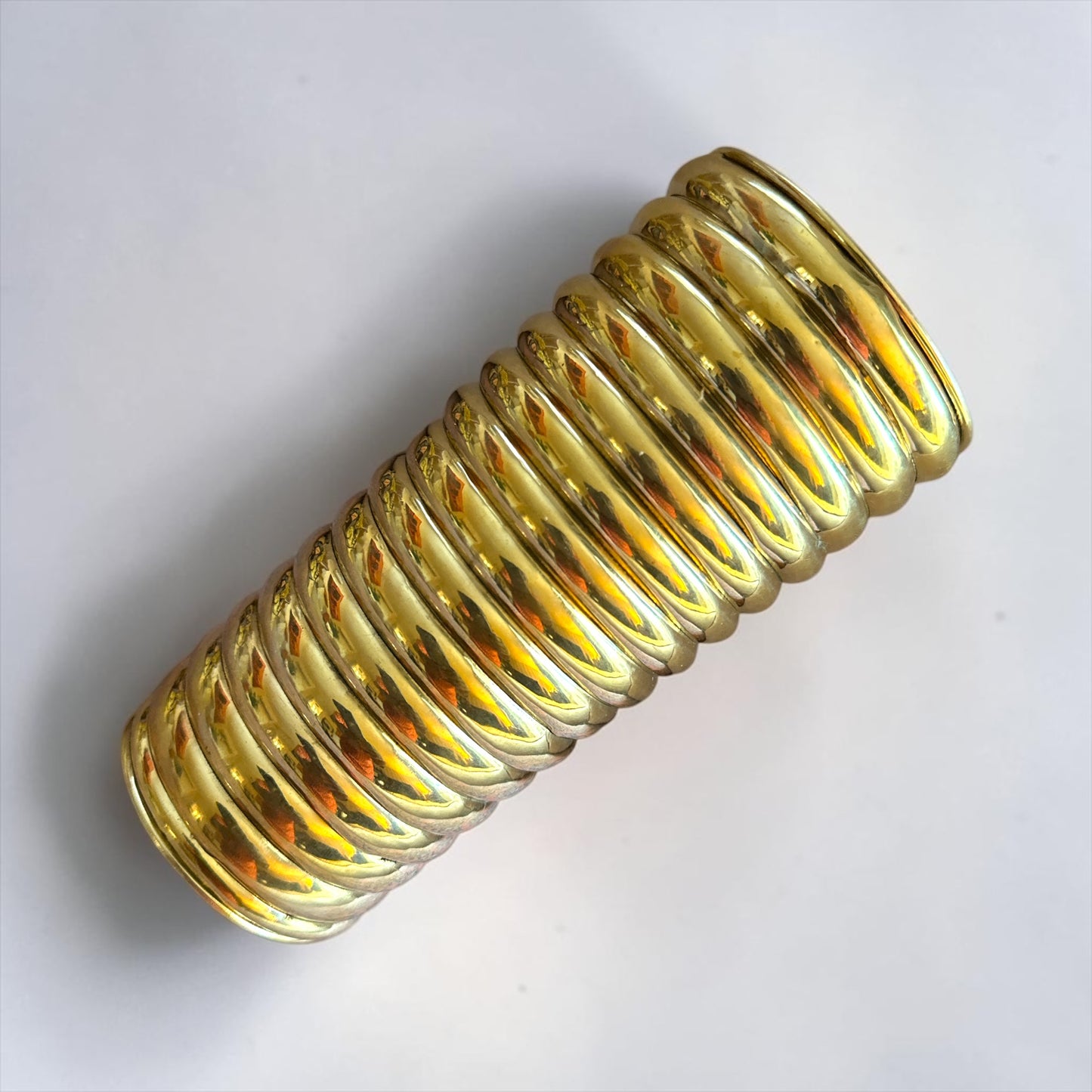 Ribbed Coil Brass Cuff – Afrocentric Wide Statement Bangle Fatisha Boutique