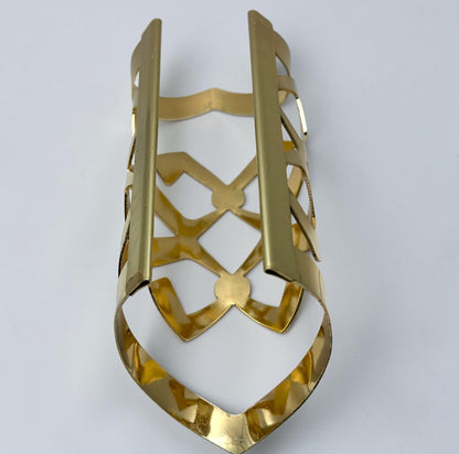 Oversized Geometric Gold Statement Arm Cuff Bangle