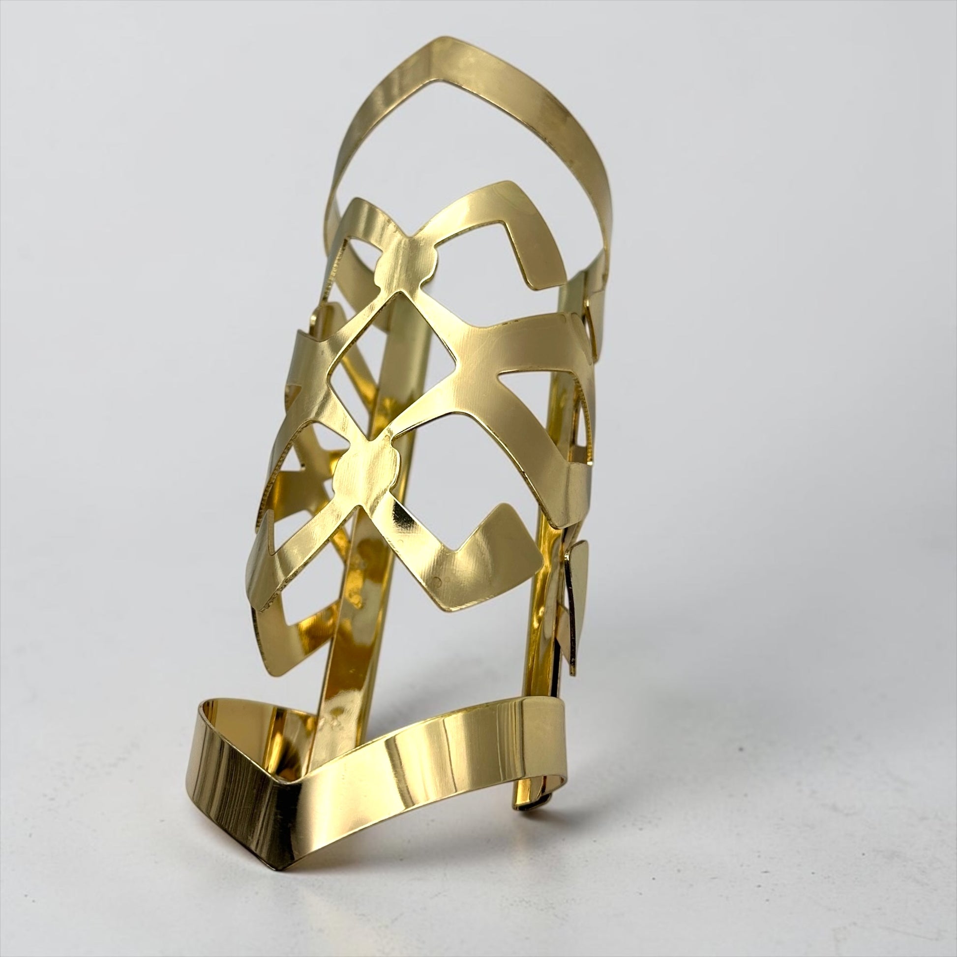 Oversized Geometric Gold Statement Arm Cuff Bangle