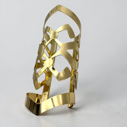 Oversized Geometric Gold Statement Arm Cuff Bangle