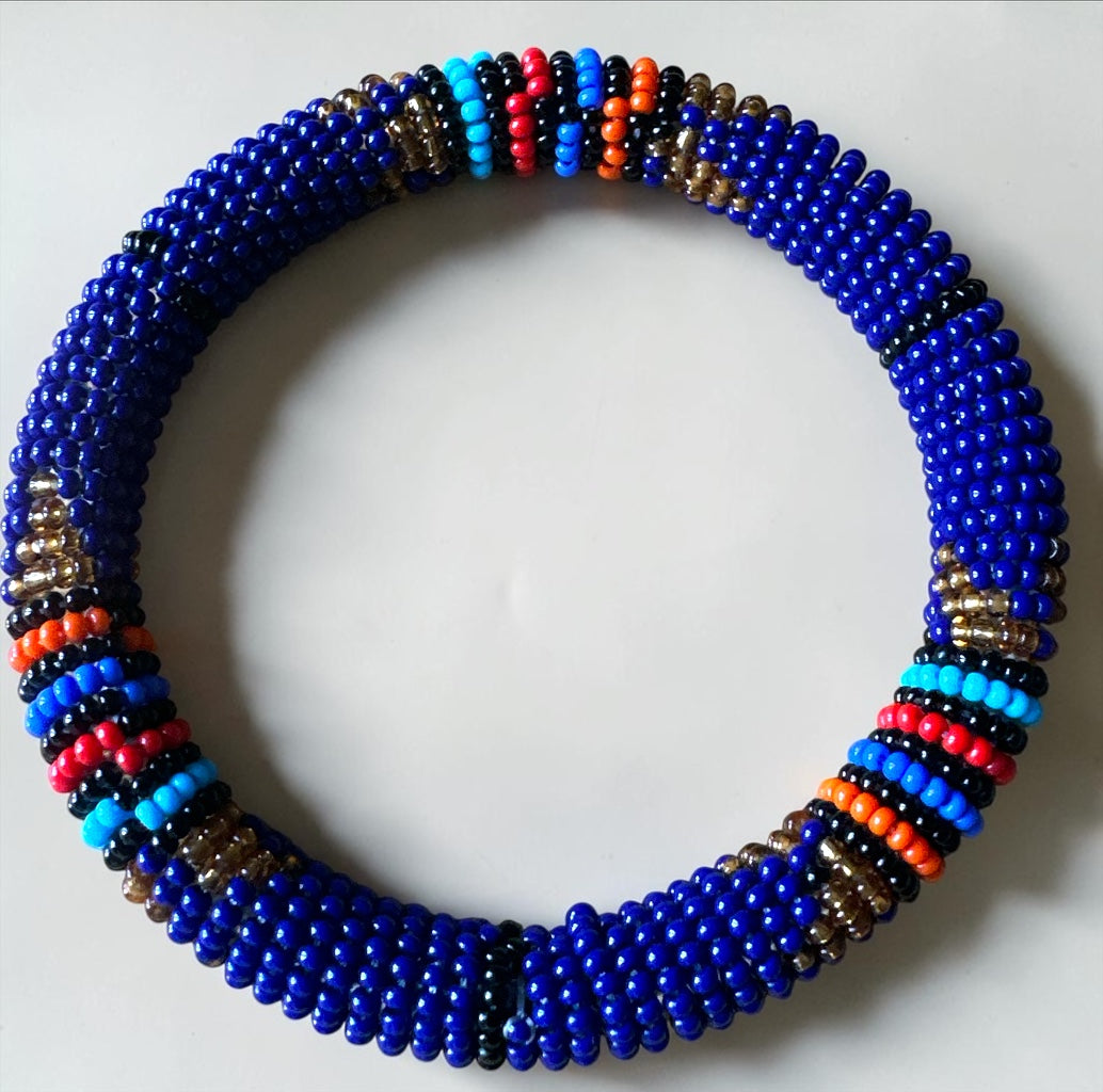 Bracelets perlés africains faits à la main – Bracelets tribaux massaï colorés empilables Fatisha Boutique