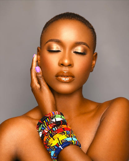 Bracelets perlés africains faits à la main – Bracelets tribaux massaï colorés empilables