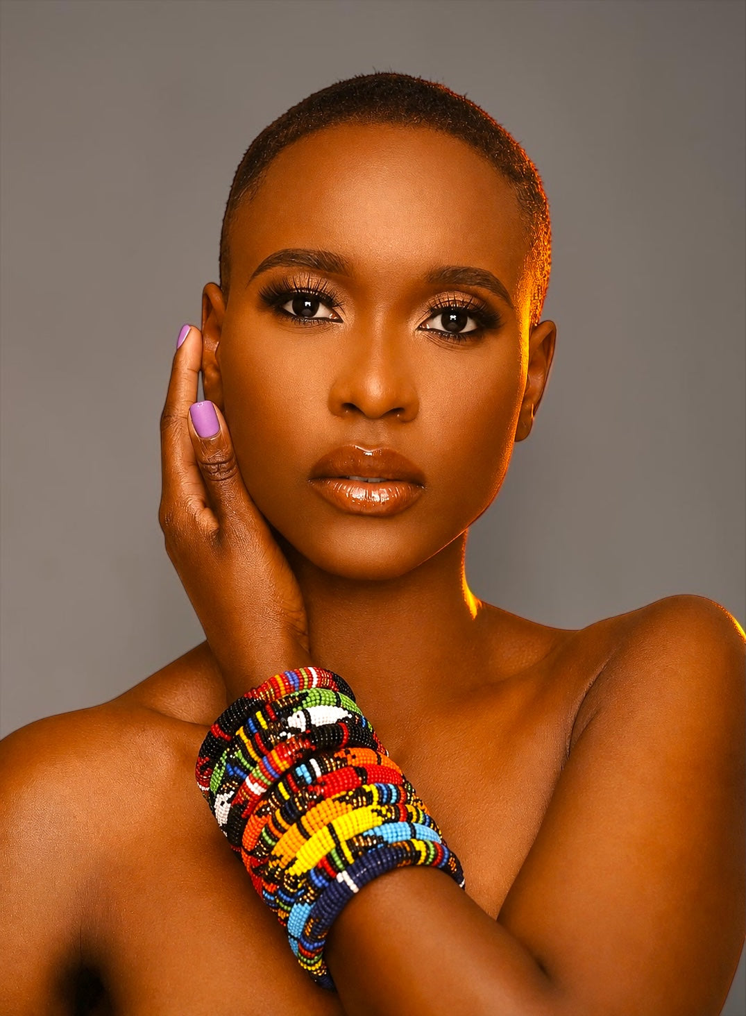 Bracelets perlés africains faits à la main – Bracelets tribaux massaï colorés empilables Fatisha Boutique