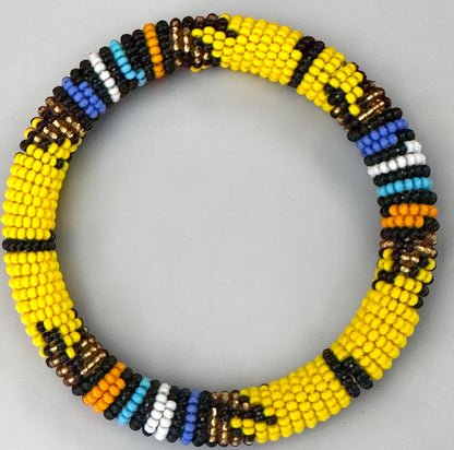 Bracelets perlés africains faits à la main – Bracelets tribaux massaï colorés empilables