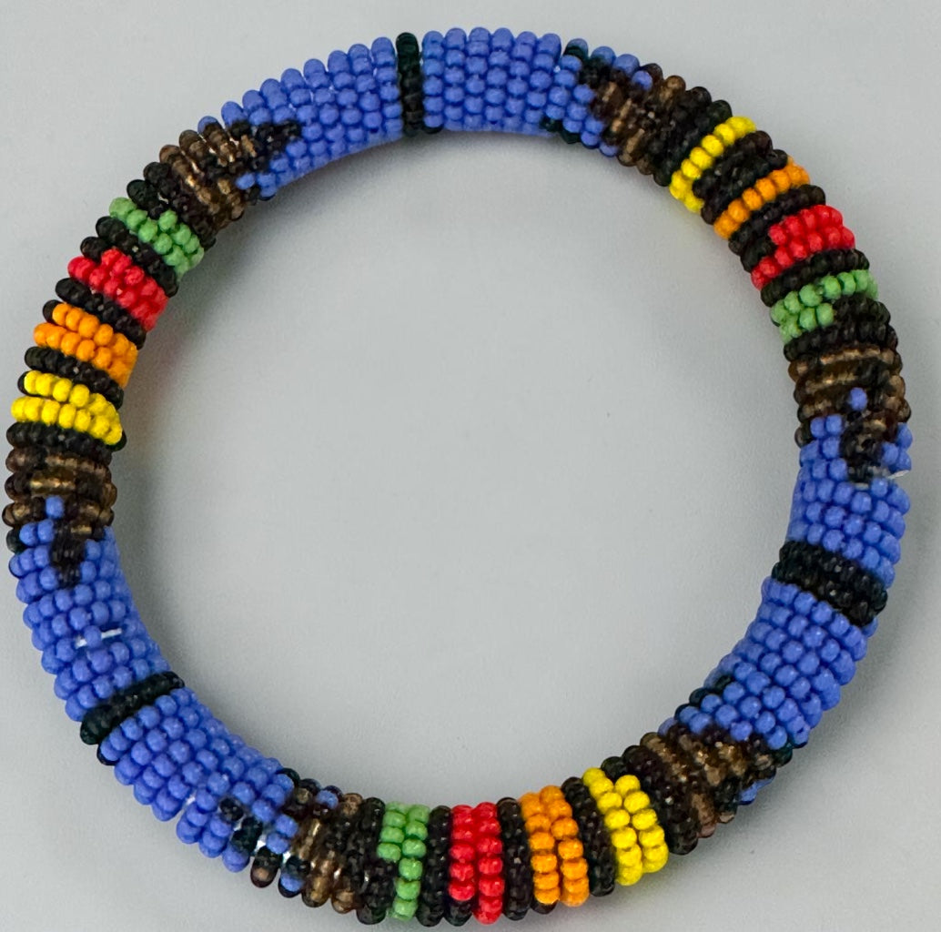 Bracelets perlés africains faits à la main – Bracelets tribaux massaï colorés empilables Fatisha Boutique